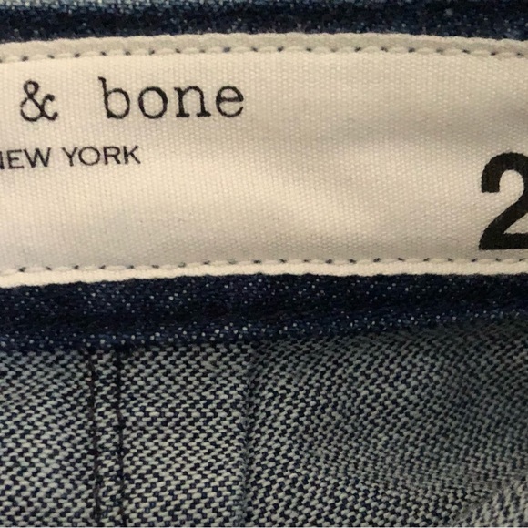 Rag & Bone "Marcy" Racer Miniskirt - Size 26 - Denim Skirt - Jean Skirt - Picture 4 of 12